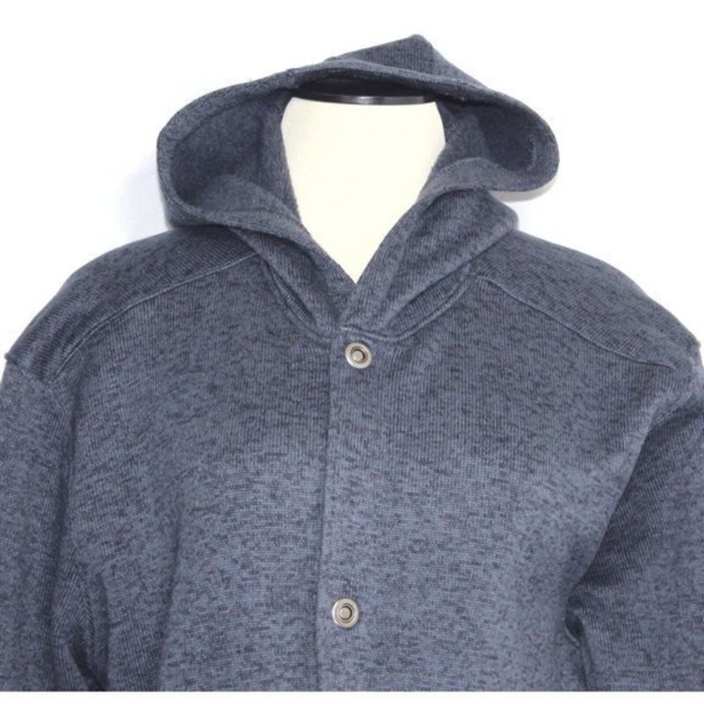 Merrell Select Regulate Blue‎ Soft Fleece Hooded Snap Jacket Womens Size Large - Picture 2 of 5